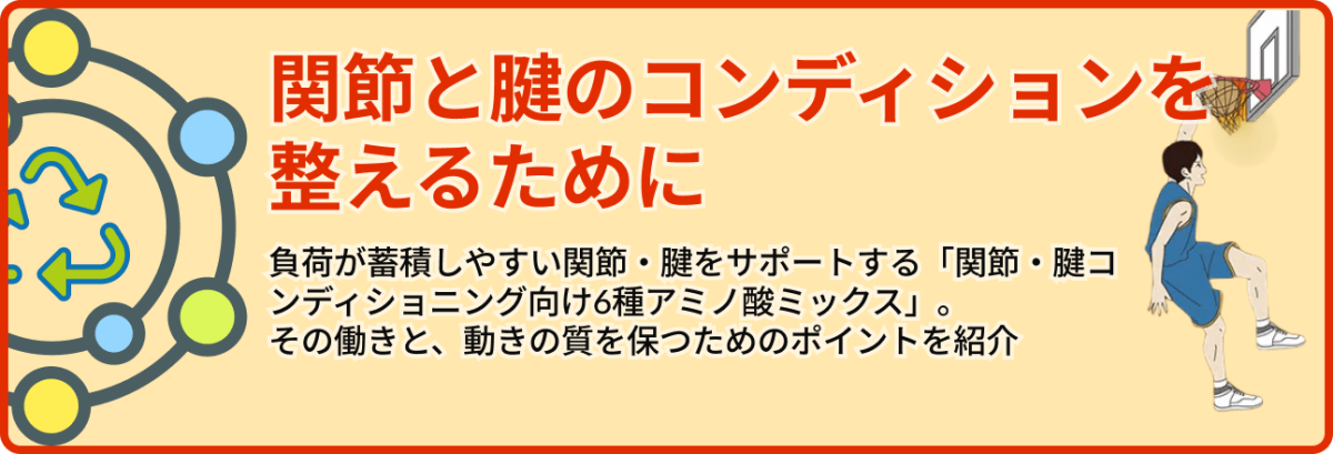 関節と腱のコンディショニングを整えるために
