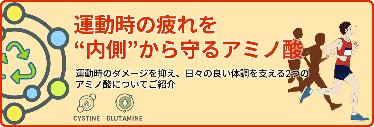 運動時の疲れを内側から守るアミノ酸